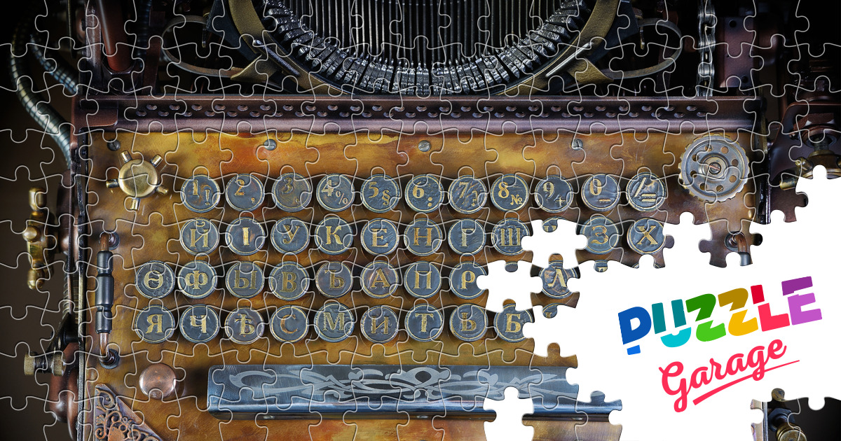 Typewriter keyboard Jigsaw Puzzle (History, Retro) Puzzle Garage