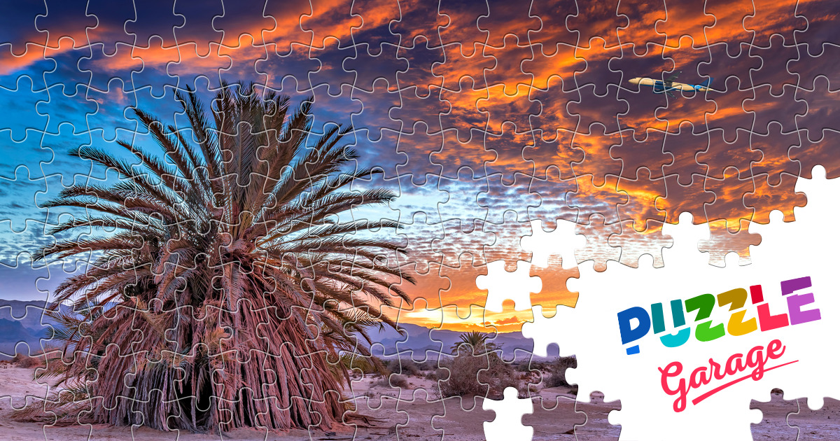 Sunset In The Desert Jigsaw Puzzle Nature Desert Puzzle Garage