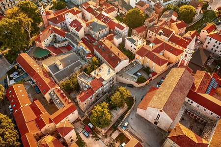 Pemandangan udara kota Zadar