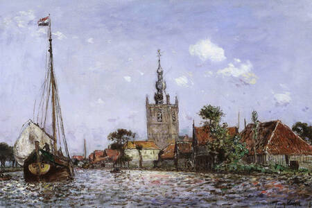 Johan Barthold Jongkind: "The Church of Overschie"