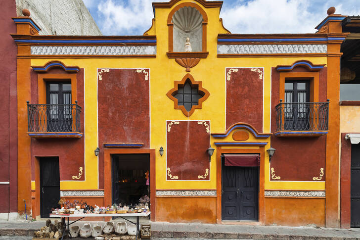 Fassade eines Hauses in Bernal