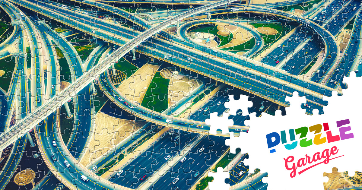 Flyover in Dubai Jigsaw Puzzle (Countries, UAE) Puzzle Garage