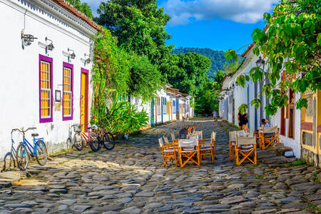 Street of the historic center in Paraty
