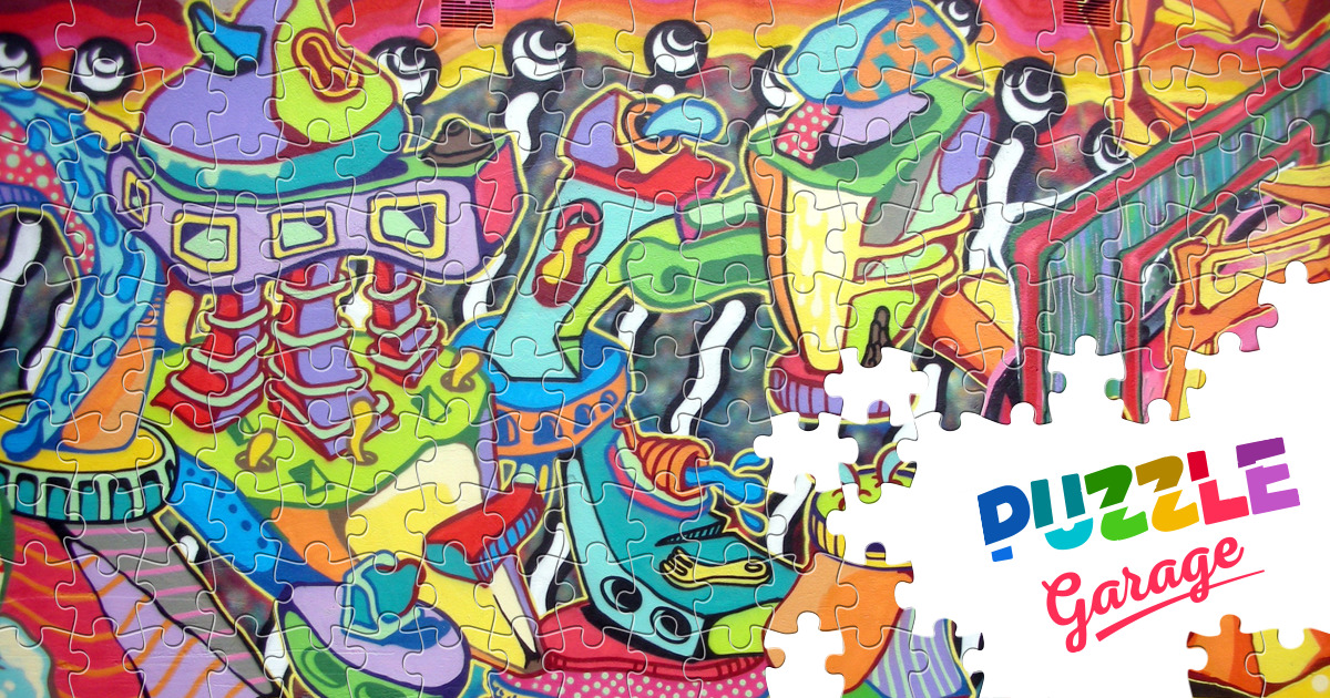 Street art Jigsaw Puzzle (Art, Graffiti) Puzzle Garage