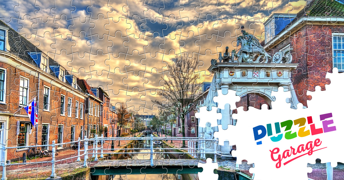 Leiden channels Jigsaw Puzzle (Countries, Netherlands) Puzzle Garage