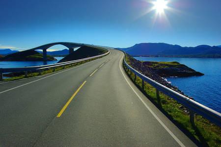 Atlantic road on a summer day