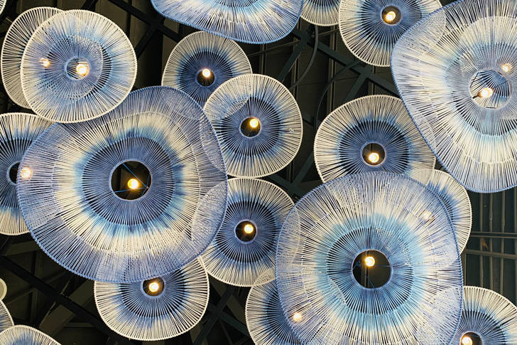 Handmade jellyfish lamps