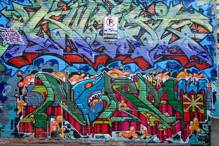 Graffiti callejero en Montreal