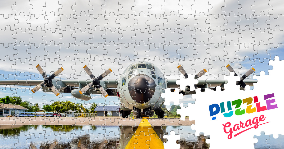 Military transport aircraft Jigsaw Puzzle (Technics, Aviation) Puzzle Garage