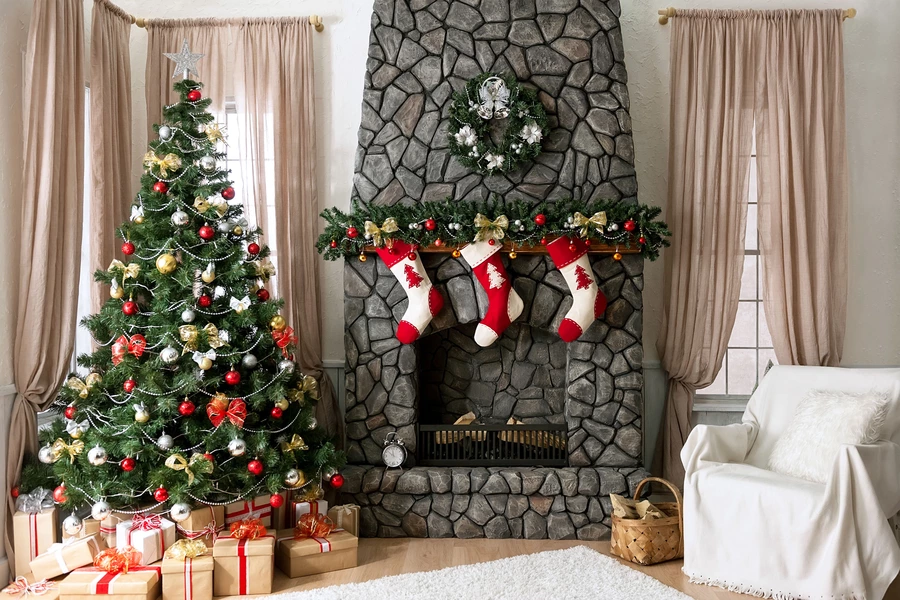 Juleinteriør i huset