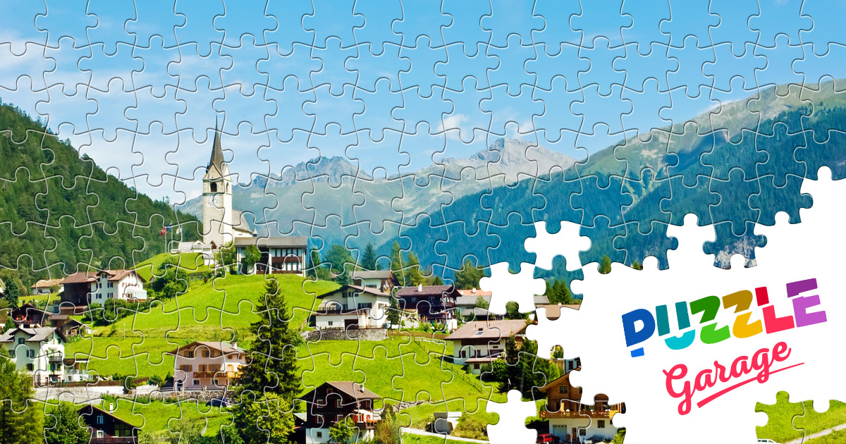 Village in the Swiss Alps Jigsaw Puzzle (Countries, Switzerland