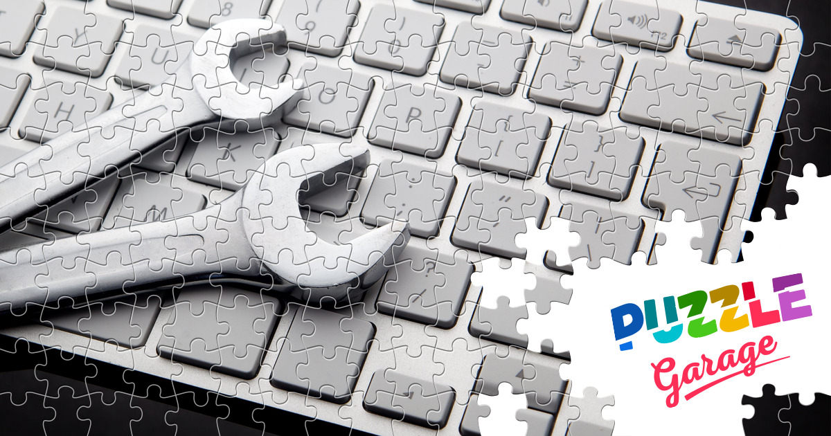 Wrenches on the keyboard Jigsaw Puzzle (Stuff, Electronics) Puzzle Garage