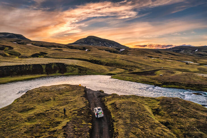Rocky terrain in Iceland
