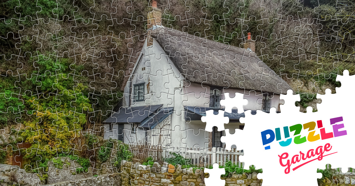 Village house by the pond Jigsaw Puzzle (Countries, Great Britain