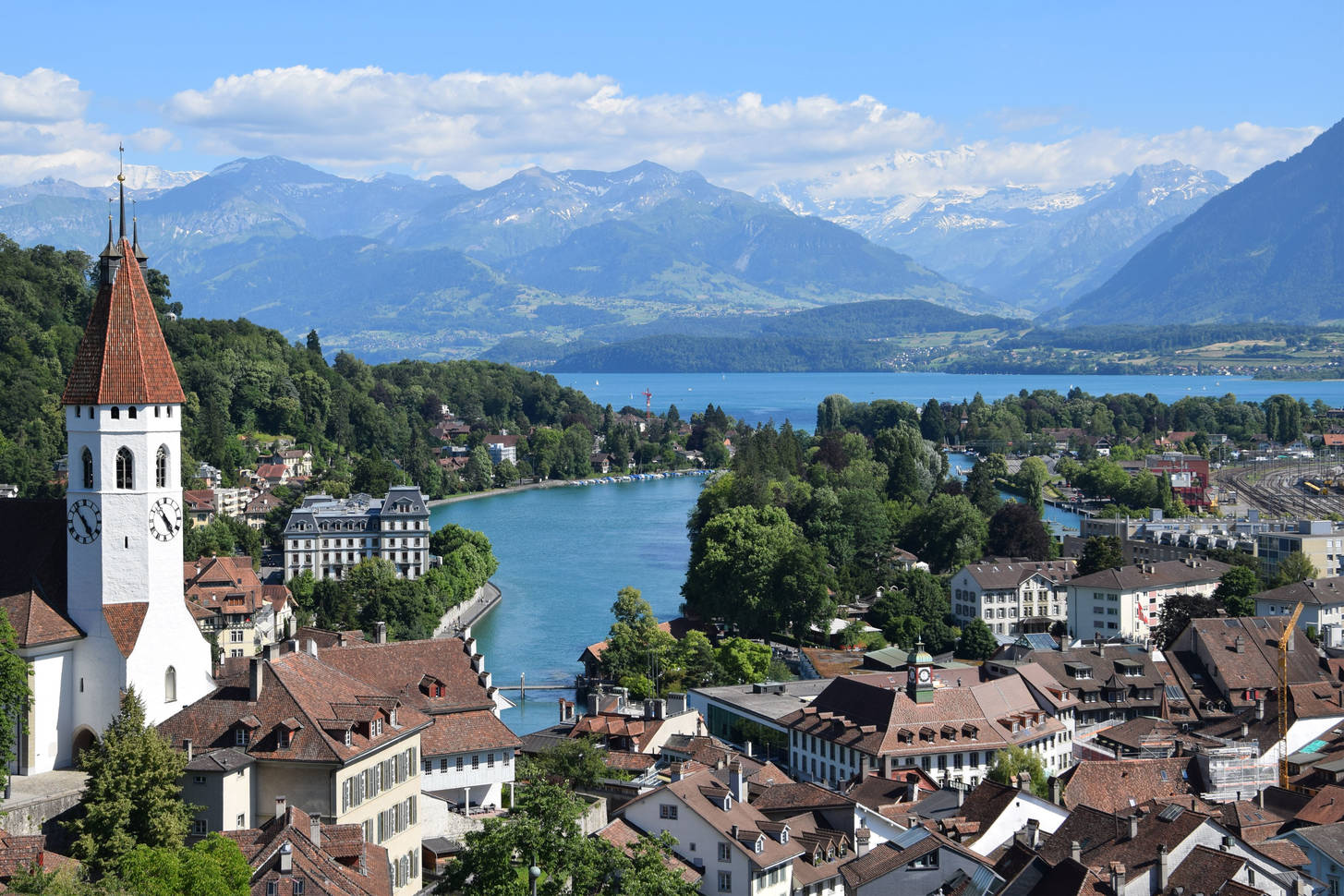 Thun town and Thun castle Jigsaw Puzzle (Countries, Switzerland ...