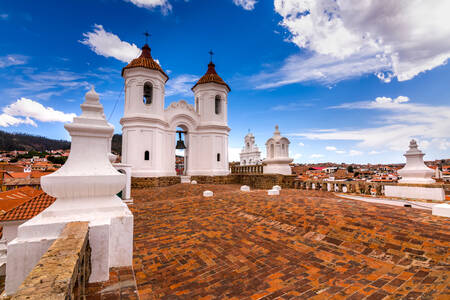 Sucre'deki San Felipe Neri Kilisesi'nin çatısı