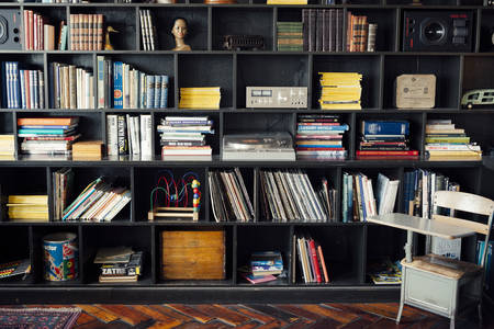 Bookcase with bookshelves