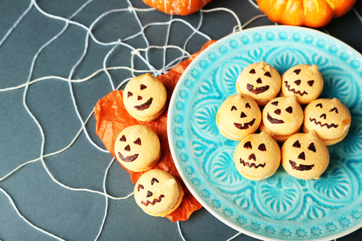 Macarons voor Halloween