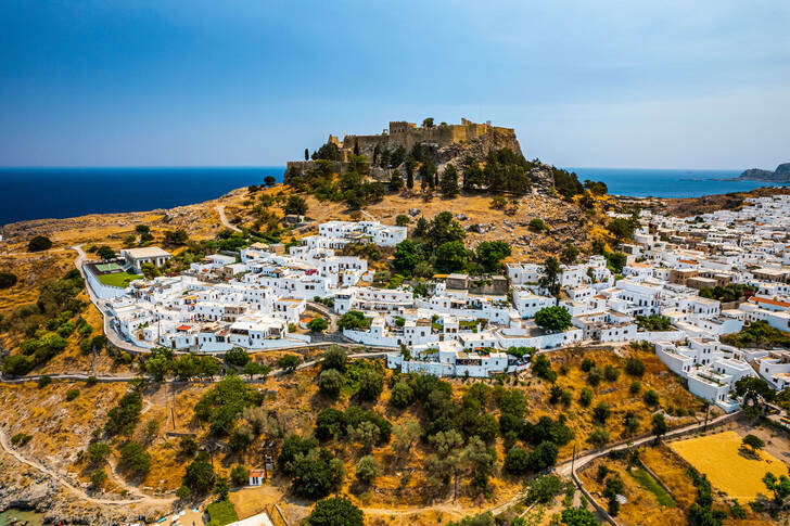 Acropolis of Lindos on the island of Rhodes