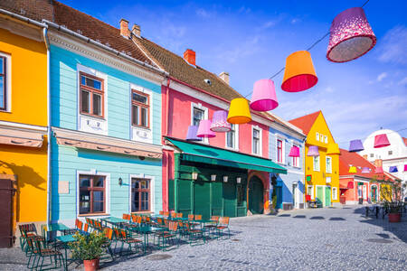 Farverige huse i Szentendre