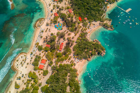 Pemandangan dari atas pulau Haiti