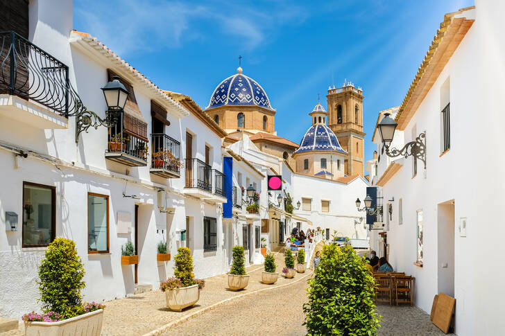 Ulice ve městě Altea