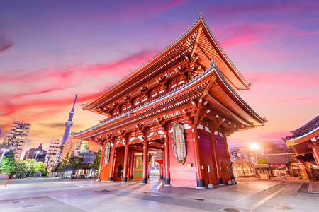 Ворота храма Сэнсо-дзи