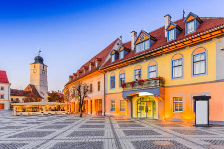 Velké náměstí a Radní věž v Sibiu