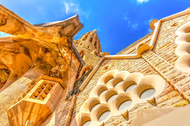 Architectural details of the Sagrada Familia church