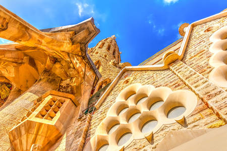 Architectonische details van de Sagrada Familia-kerk