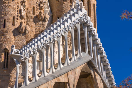 Architektonické detaily kostela Sagrada Familia