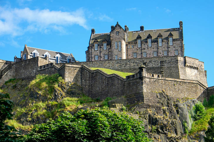 Pohled na hrad Edinburgh