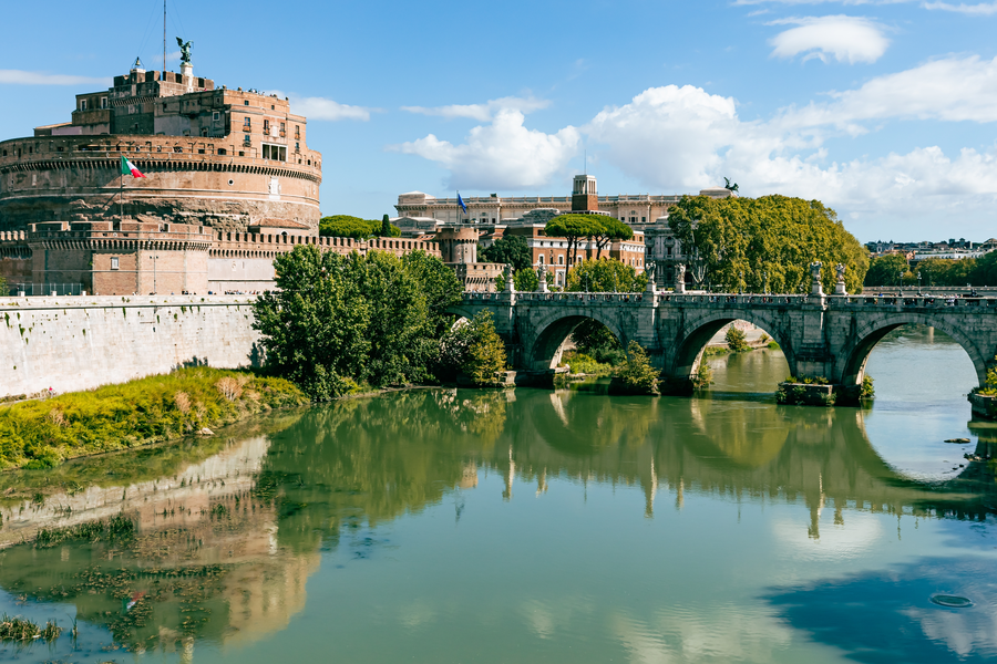 Bridge och Castel Sant'Angelo