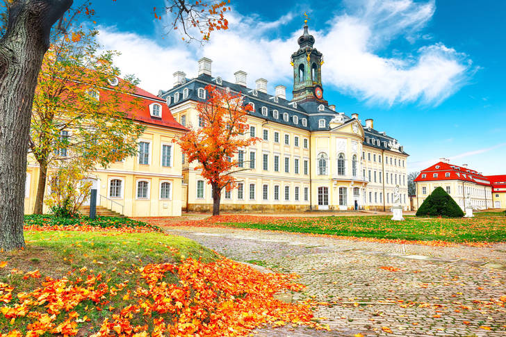 Pohled na hrad Hubertusburg
