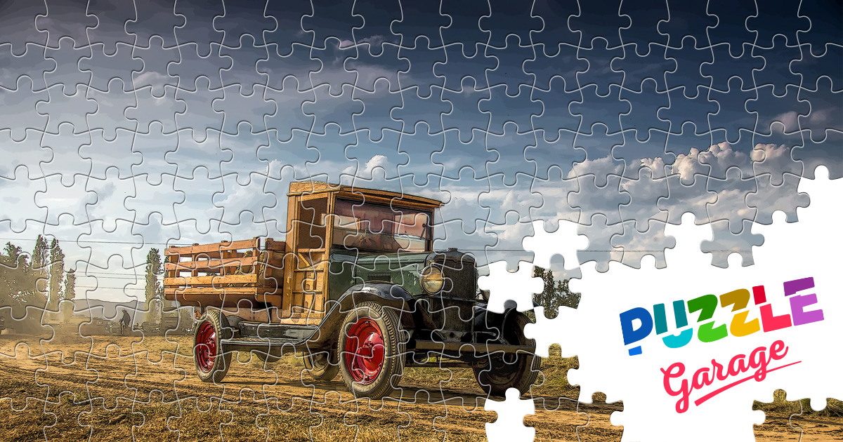 Retro truck Jigsaw Puzzle (Technics, Special machinery) Puzzle Garage