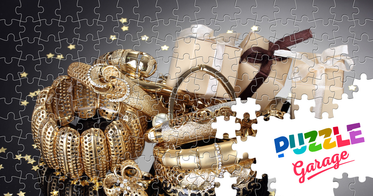 Gold bracelets and gifts Jigsaw Puzzle (Stuff, Jewellery) Puzzle Garage