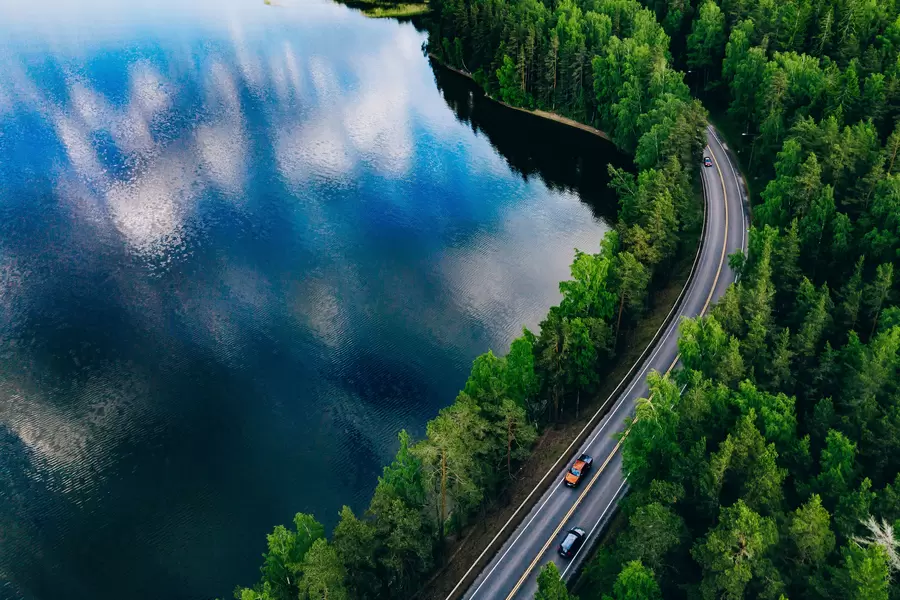湖の道