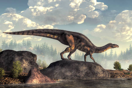 Plateosaurus su pietra