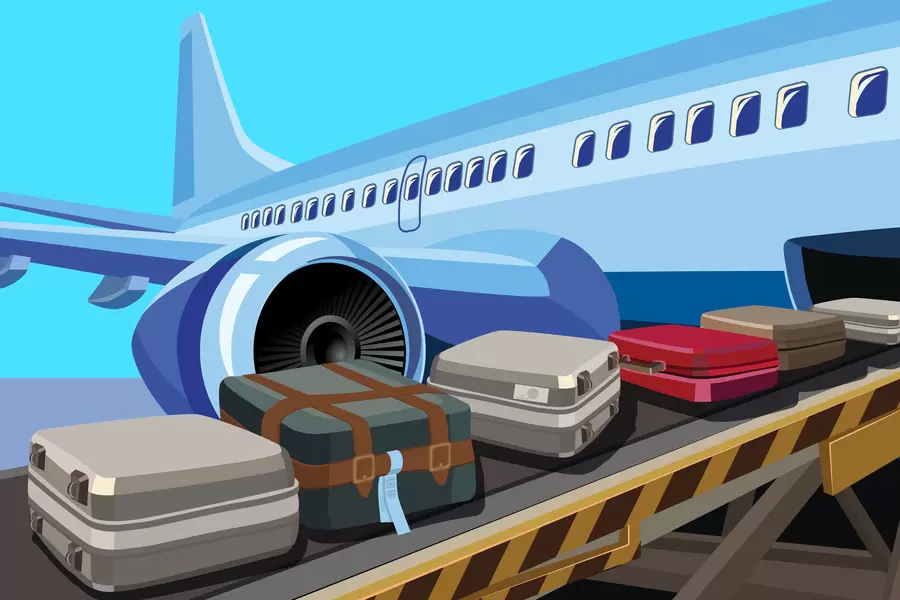 Traka s koferima u avionu