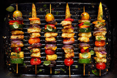 Grilled Vegetarian Kebabs