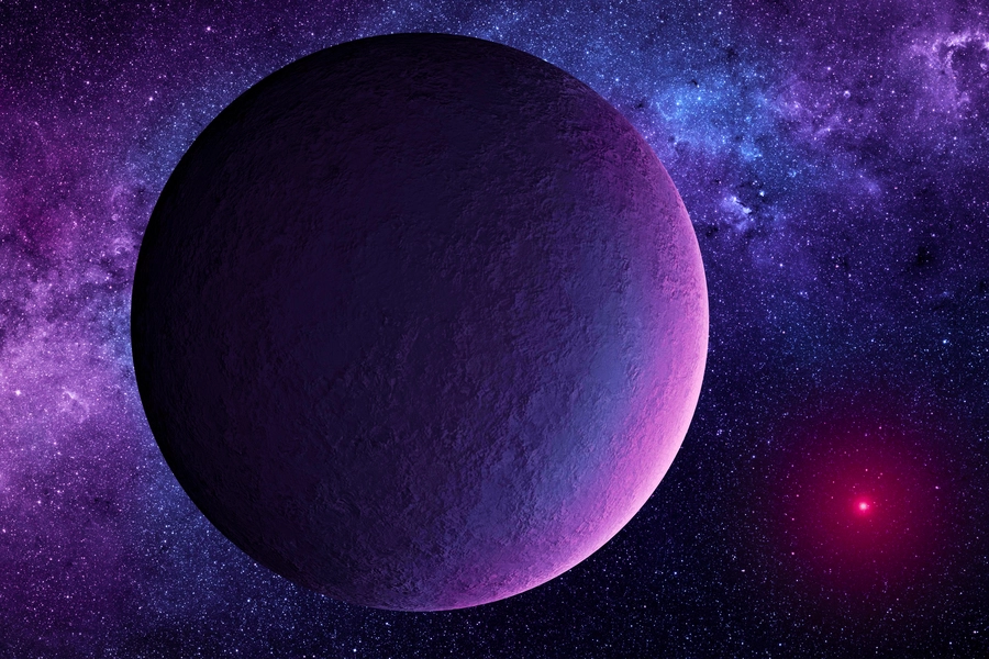 Ljubičasti planet u svemiru