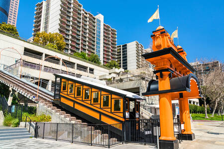 Angels Flight cable car in Los Angeles