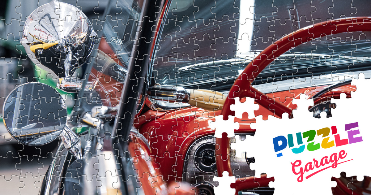 Retro car dashboard Jigsaw Puzzle (Technics, Auto) Puzzle Garage