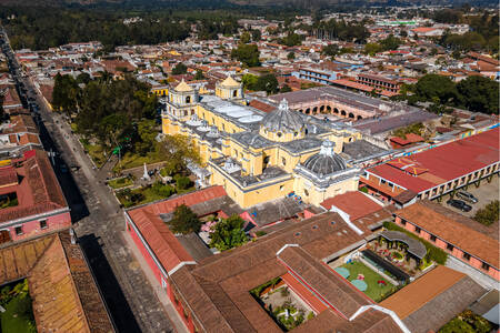 Widok na miasto Antigua Gwatemala