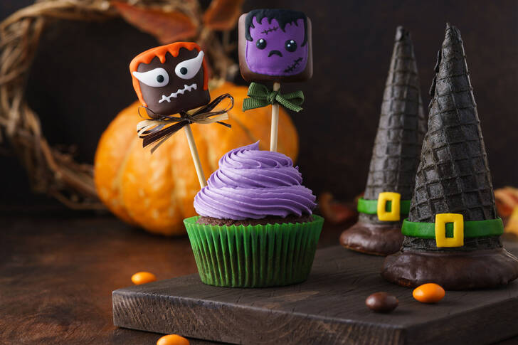 Halloweenový cupcake