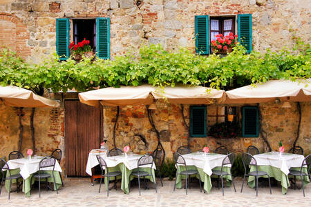 Italiensk sommercafé