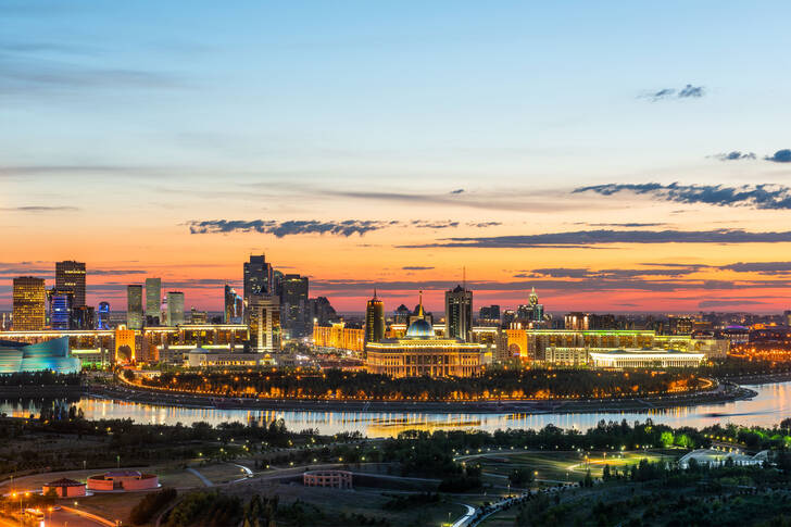 Evening sky over Astana
