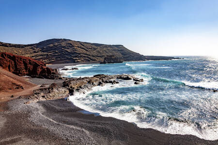 El Golfo Beach in Lanzarote