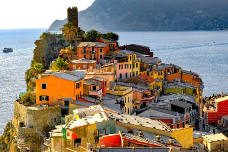 The architecture of the town of Vernazza