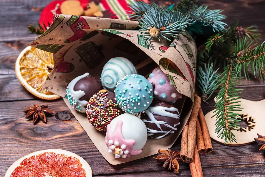 Neujahrsstrauß aus Cake Pops